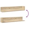 vidaXL Prateleiras de parede 2pcs derivados de madeira carvalho sonoma