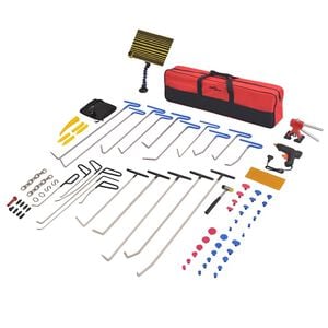 vidaXL Conjunto repara&ccedil;&atilde;o de mossas s/ repintura 87 pcs a&ccedil;o inoxid&aacute;vel