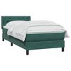 vidaXL Cama com molas/colch&atilde;o verde-escuro 80x210 cm veludo