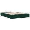 vidaXL Estrutura de cama otomana sem colch&atilde;o 140x200 cm verde escuro
