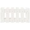 vidaXL Vaso de jardim c/ design cerca 60x30x30 cm pinho maciço branco