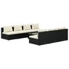 vidaXL 8 pcs conjunto lounge de jardim c/ almofad&otilde;es vime PE preto