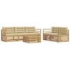 vidaXL Conjunto de Sof&aacute;s para Exterior 6 unid. Branco e Bege