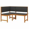 vidaXL Cadeira de Jardim com almofada Castanho 140 x 100 x 91cm