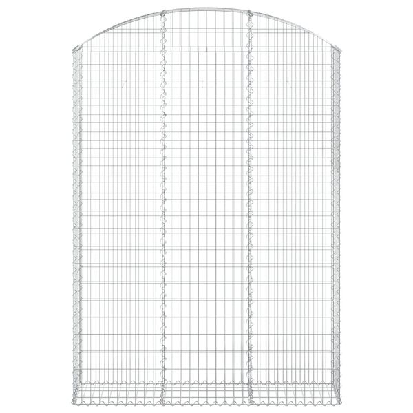 vidaXL Cesto gabi&atilde;o arqueado 150x30x200/220 cm ferro galvanizado