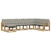 vidaXL Conjunto de Sof&aacute;s para Exterior 8 pcs Branco e Cinzento-Claro