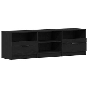 vidaXL Gabinete para TV com gaveta Carvalho Preto 150 x 33,5 x 45 cm