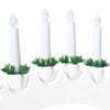 vidaXL Arco de Velas de Natal com 10 Velas LED Branco 47 x 5 x 29 cm