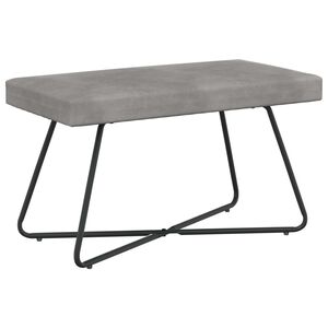 vidaXL banco Cinzento-claro 80 x 40 x 45 cm Veludo