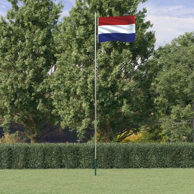 vidaXL Bandeira dos Países Baixos e mastro 6,23 m alumínio