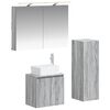 vidaXL Conjunto de M&oacute;veis para Banheiro 4 unid. Sonoma cinzento