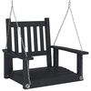vidaXL Cadeira de baloi&ccedil;o com correntes de metal abeto maci&ccedil;o preto