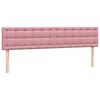 vidaXL Cama com molas colch&atilde;o 200x210 cm veludo rosa