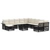vidaXL Conjunto de Sof&aacute; de Jardim 12 unid. Preto e Branco Creme