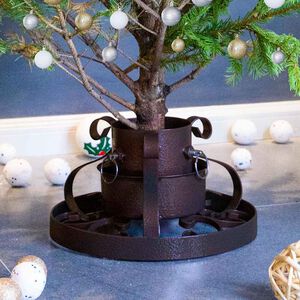 vidaXL Suporte para &aacute;rvore de Natal 29x29x15,5 cm cobre antigo