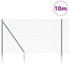 vidaXL Poste de Cerca Verde 10 x 1,6 m (malha 16 x 16 mm) A&ccedil;o e PVC