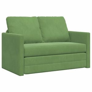 vidaXL Sof&aacute;-Cama Verde Claro 204 x 122 x 60 cm Veludo