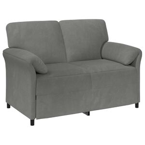 vidaXL Sof&aacute; para 2 Pessoas Cinzento-Escuro 138 x 83 x 95 cm Veludo