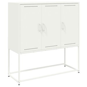 vidaXL Aparador alto 100,5x39x107 cm a&ccedil;o branco