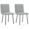 vidaXL Cadeiras de jantar 2 pcs veludo cinzento-claro