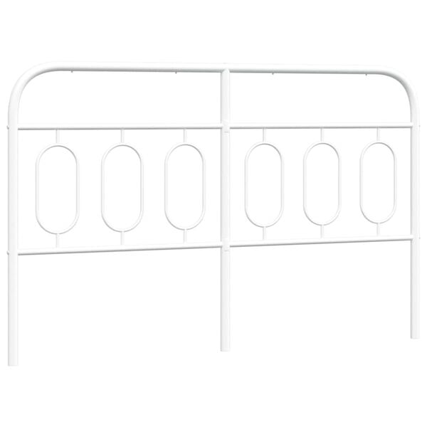 vidaXL Cabeceira de cama 150 cm metal branco