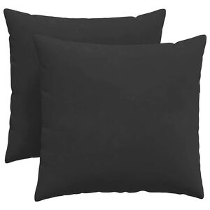 vidaXL Travesseiros de Sof&aacute; 2 pcs Preto 45 x 45 cm tecido