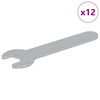 vidaXL Chave 12 unid. Prateado 10 mm Ferro