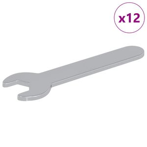 vidaXL Chave 12 unid. Prateado 10 mm Ferro