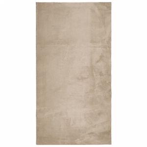 vidaXL Tapete pelo curto macio e lav&aacute;vel HUARTE 60x110 cm cor areia