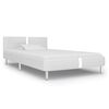 vidaXL Estrutura de cama 90x200 cm couro artificial branco