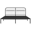 vidaXL Estrutura de cama com cabeceira 183x213 cm metal preto