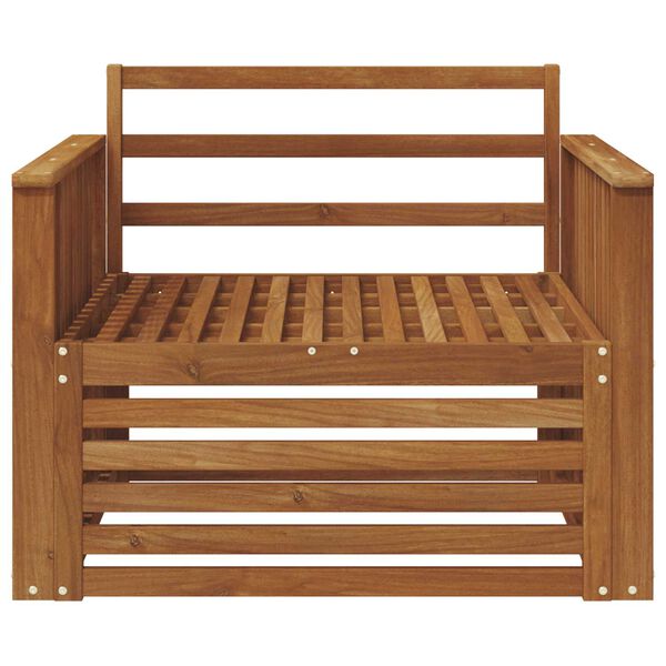 vidaXL 2 Pe&ccedil;a Sof&aacute; com Bra&ccedil;os Madeira S&oacute;lida de Ac&aacute;cia Natural