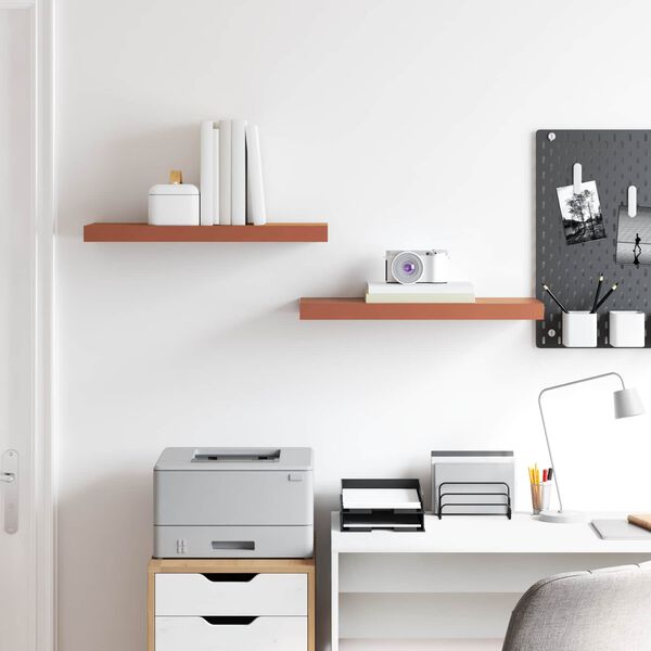 vidaXL Prateleira de Parede 2 pcs Vermelho 60 x 23 x 4 cm