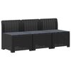 vidaXL Sof&aacute; de Jardim 3 Lugares com Almofadas visual Rattan PP