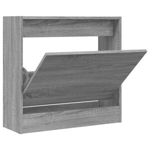 vidaXL Sapateira 60x21x57 cm derivados de madeira sonoma cinza