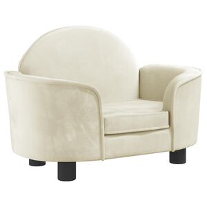 vidaXL Cama para c&atilde;es 66x40x45 cm veludo cor creme