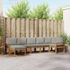 vidaXL Conjunto de Sof&aacute;s para Exterior 7 pcs Cinza Natural e Claro