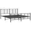 vidaXL Estrutura de cama com cabeceira e pés 183x213 cm metal preto