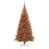vidaXL &Aacute;rvore de Natal com 300 LEDs com suporte Ouro 180 cm PET