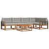 vidaXL Conjunto de Sof&aacute;s para Exterior 6 pcs Natural e Cinzento-Claro