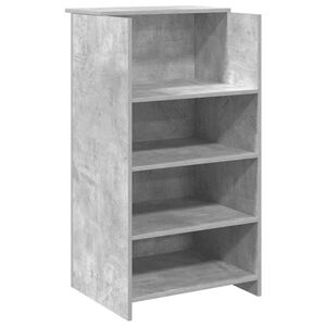 vidaXL Balc&atilde;o de recep&ccedil;&atilde;o 55x50x103,5 cm deriv. madeira cinza cimento