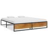 vidaXL Estrutura de cama 140x200 cm metal preto