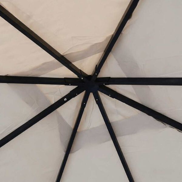 vidaXL Gazebo tenda com toldo 4x4 m a&ccedil;o bege