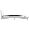 vidaXL Estrutura de cama 200x90 cm couro artificial branco