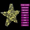 vidaXL Estrela 3D com 50 LEDs Branco quente 55 x 53,5 x 10 cm Acr&iacute;lo