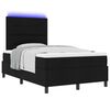 vidaXL Cama Box com colch&atilde;o com led Preto 120 x 190 cm tecido