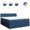 vidaXL Cama com molas/colch&atilde;o 180x200 cm tecido azul