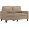 vidaXL Sof&aacute; de 2 lugares 120 cm couro artificial cor cappuccino