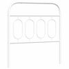 vidaXL Cabeceira de substitui&ccedil;&atilde;o 80 cm metal branco