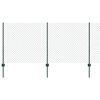 vidaXL Cerca com Poste Verde 1 x 25 m Aço e PVC